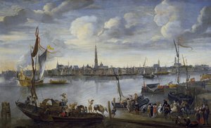 スヘルト銀行、17世紀のアントワープ 作： Hendrik van Minderhout